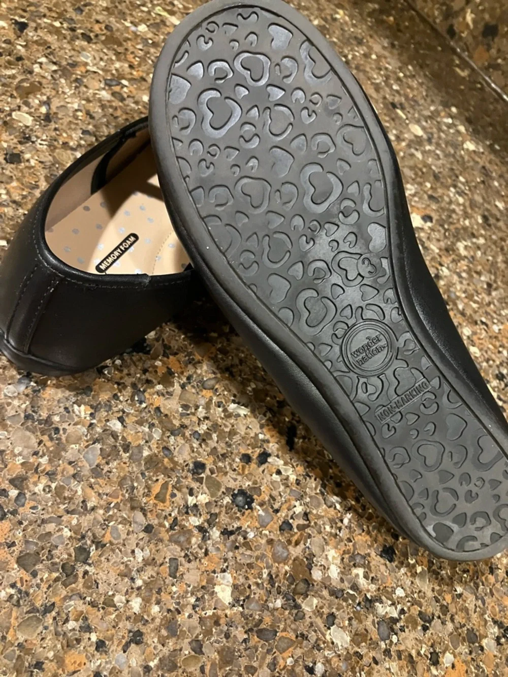 Girls Wonder Nation Black Mary Jane Ballet Flats with Bow Size 3 Damaged - Picture 5 of 6